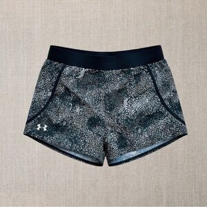 Under Armour Women's Mileage Printed 3.5” Black Patterned Running Shorts